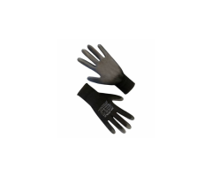 Рукавички синтетичні чорні з чорним поліуретановим покриттям 69024 