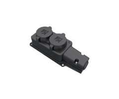 Розетка подвійна (каучук) IP54 