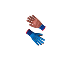 Рукавички "Скляр" з червоним латексним покриттям (сині)