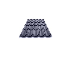 Металочерепиця 0,45мм(Матполіестер; Україна ;7024 Графіт)