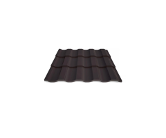 Металочерепиця 0,45мм двостороння(Матполіестер; Україна ;8004 Мідно-коричневий)