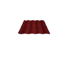 Металочерепиця 0,45мм двостороння(Матполіестер; Україна ;3011 Червоний)