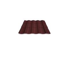Металочерепиця 0,45мм двостороння(Матполіестер; Україна ;3005 Вишневий)