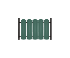 Штакетник металевий 0,45мм (Матполіестер; Україна ;6005 Зелений)